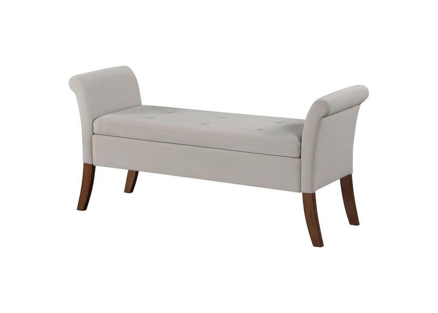 Farrah - Upholstered Rolled Arms Storage Bench