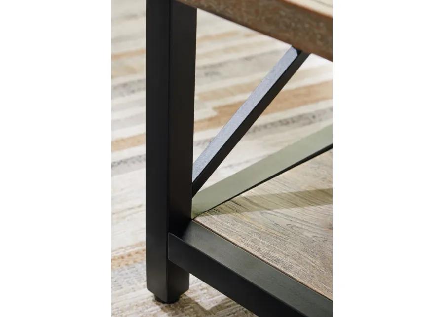 Bristenfort - Brown / Black - Rectangular Cocktail Table