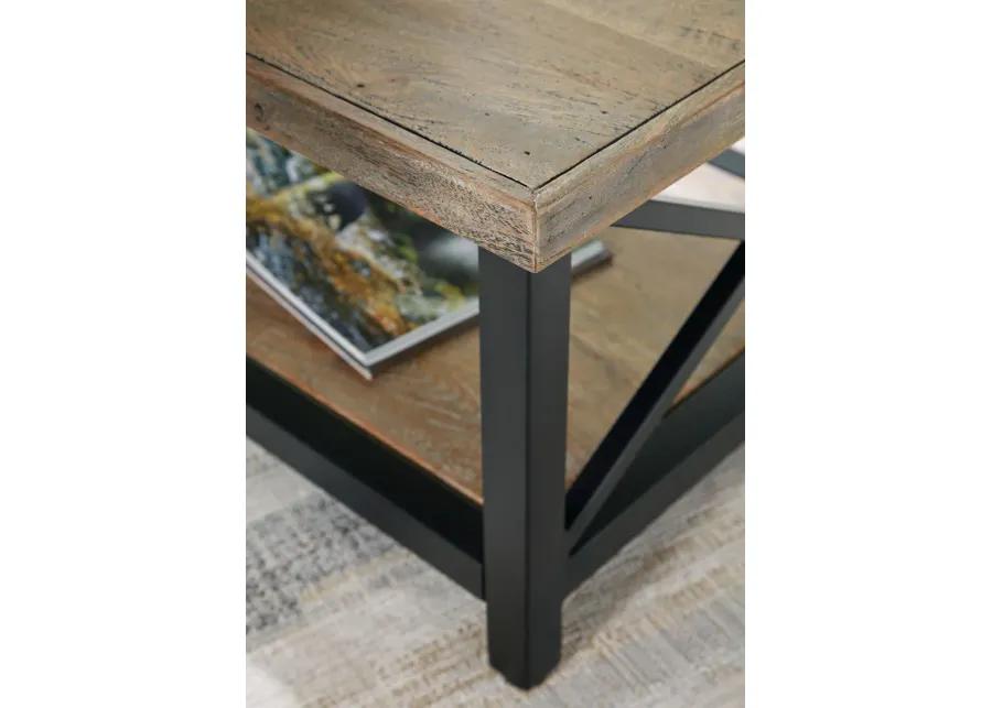 Bristenfort - Brown / Black - Rectangular Cocktail Table