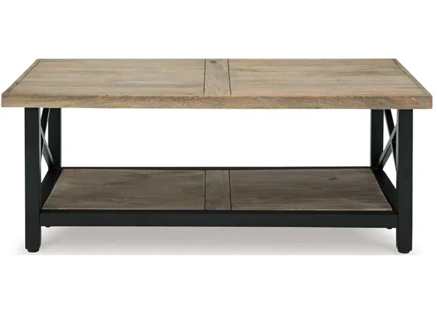 Bristenfort - Brown / Black - Rectangular Cocktail Table