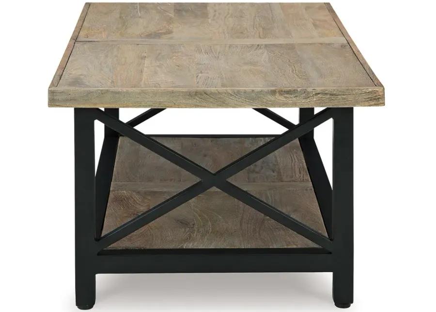 Bristenfort - Brown / Black - Rectangular Cocktail Table