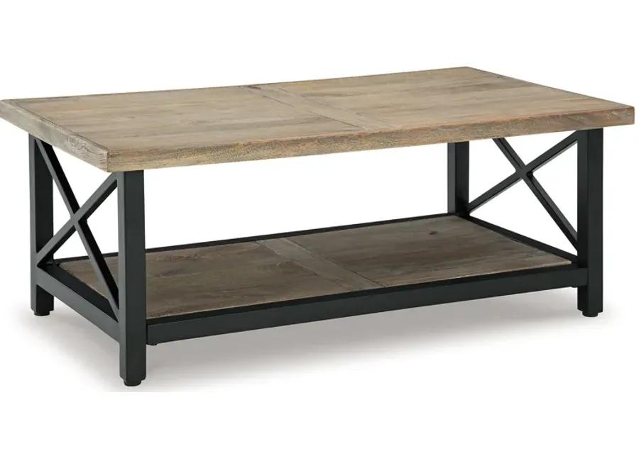 Bristenfort - Brown / Black - Rectangular Cocktail Table