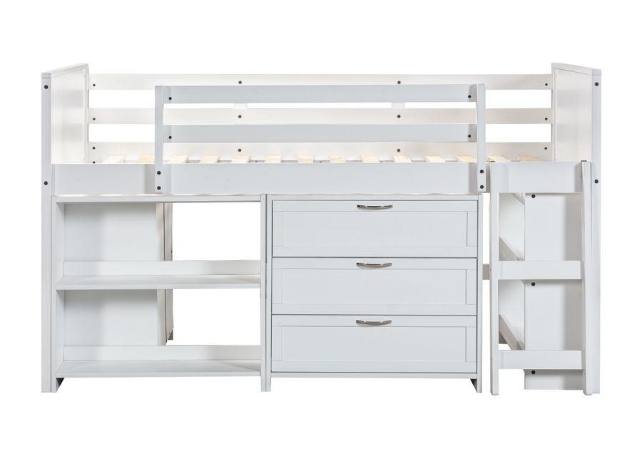 5 PIECE TWIN LOW LOFT STORAGE BED SET