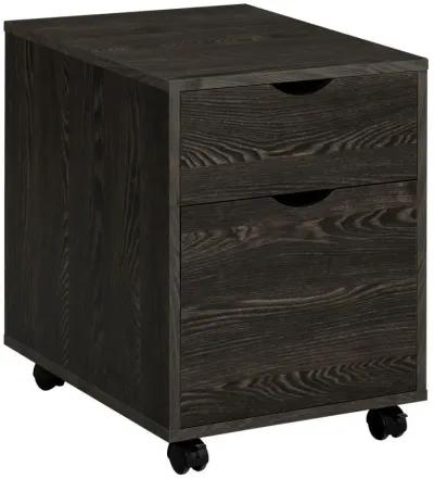 Noorvik - 3 Piece Computer Desk And File Cabinet Set - Dark Oak