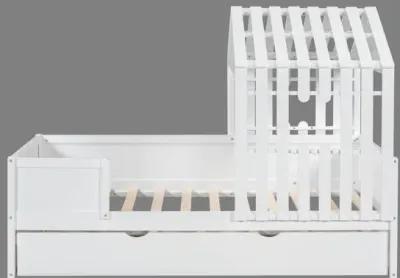 Twin Low Loft Bed with Trundle