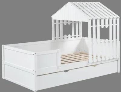 Twin Low Loft Bed with Trundle