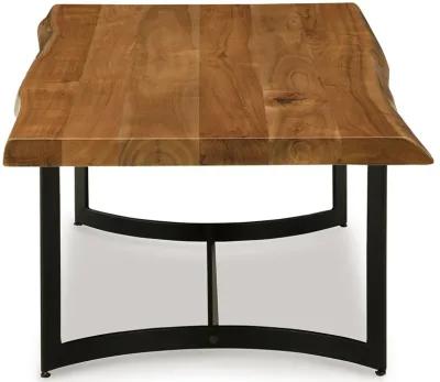 Fortmaine - Brown / Black - Rectangular Cocktail Table