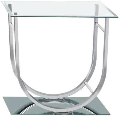 Danville - U-Shaped End Table - Chrome