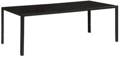 Brock - Rectangular Glass Top Coffee Table Set - Black