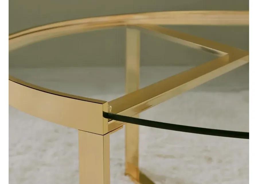 Delia - Round Glass Top Nesting Coffee Table