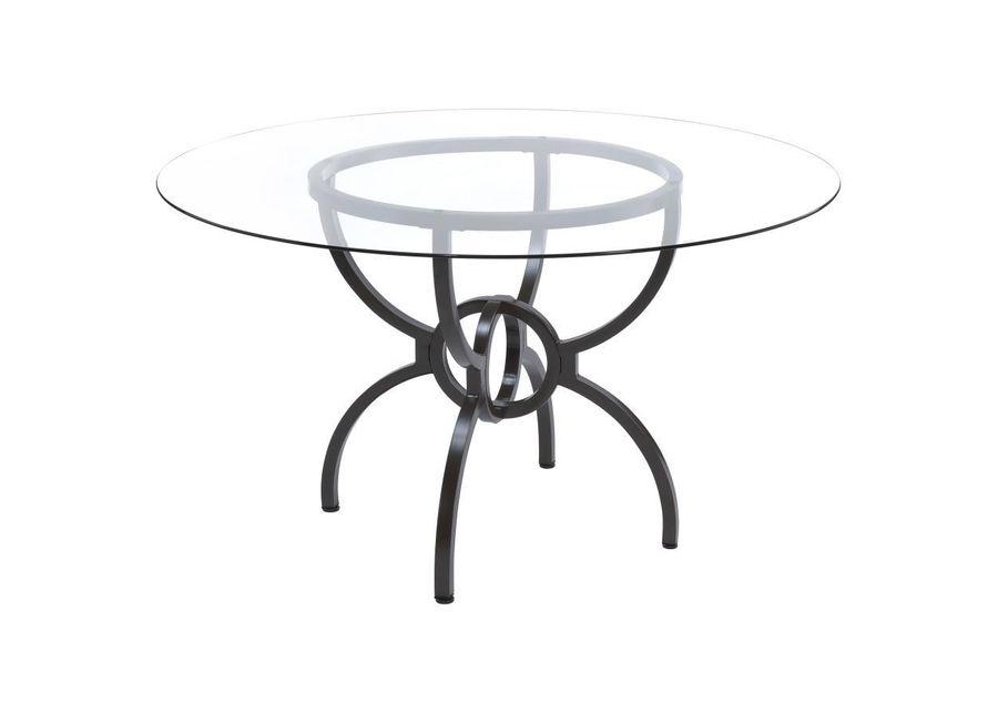 Aviano - Round 5 Piece Dining Set - Gunmetal And Brown