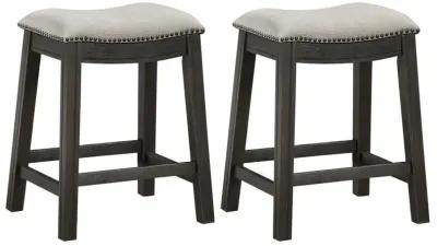 Elliston - Backless Counter Stool (Set of 2) - Dark Gray