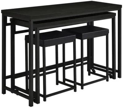 Hawes - 4 Piece Multipurpose Counter Height Table Set - Black