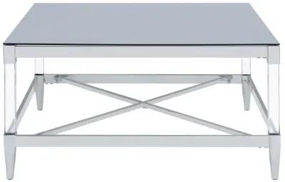 Lindley - Square Tempered Mirror Acrylic Coffee Table - Chrome