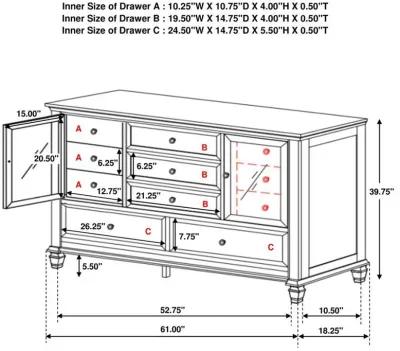 Sandy Beach - Panel Bed Bedroom Set