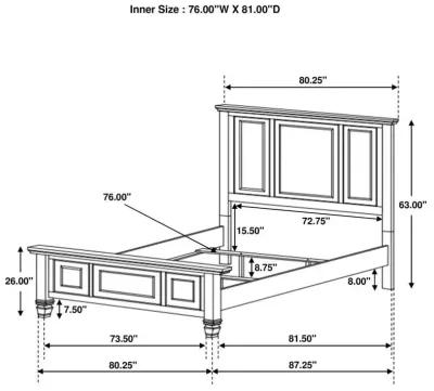 Sandy Beach - Panel Bed Bedroom Set