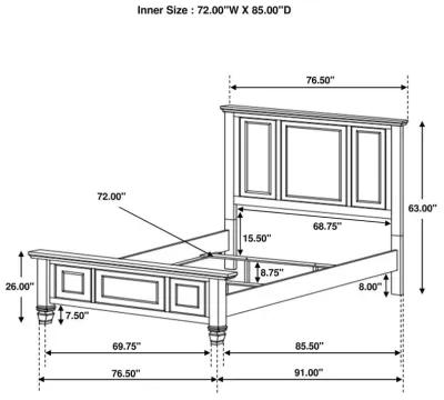 Sandy Beach - Panel Bed Bedroom Set