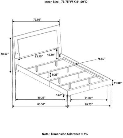 Felicity - Panel Bed with LED Lighting