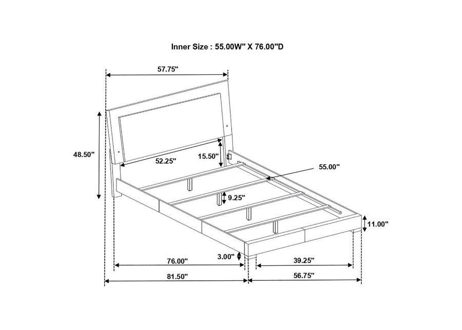 Felicity - Bedroom Set With Led Mirror