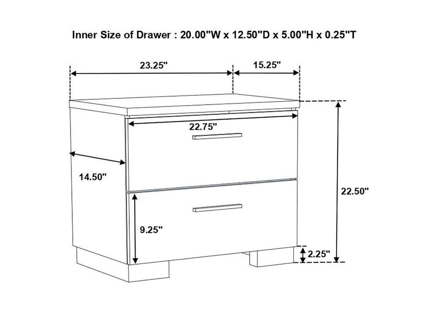 Felicity - Bedroom Set With Led Mirror