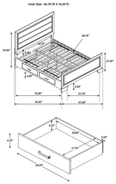 Kauffman - Transitional Storage Bed Bedroom Set