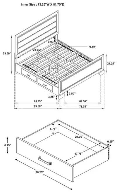 Kauffman - Transitional Storage Bed Bedroom Set