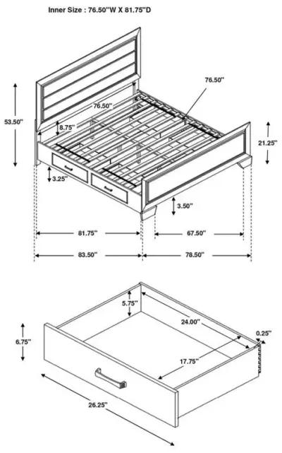 Kauffman - Transitional Storage Bed Bedroom Set