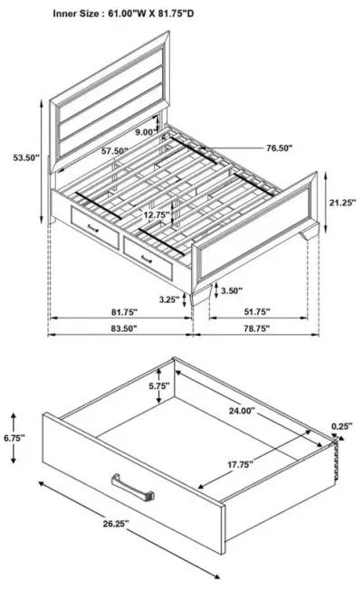 Kauffman - Transitional Storage Bed Bedroom Set