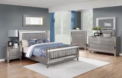 Leighton - Kids & Teens Panel Bed with Mirrored Accents