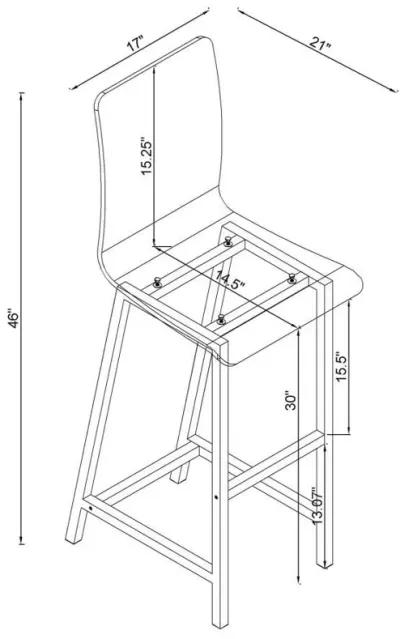 Juelia - Chrome Stools (Set of 2)