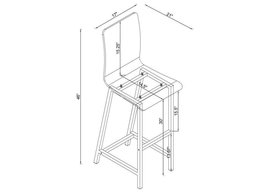 Juelia - Chrome Stools (Set of 2)