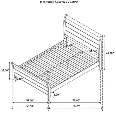 Selena - Sleigh Platform Bed