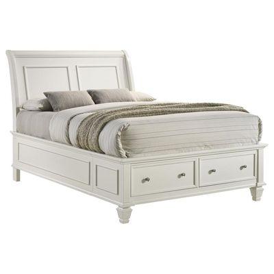 Selena - Sleigh Bed with Footboard Storage