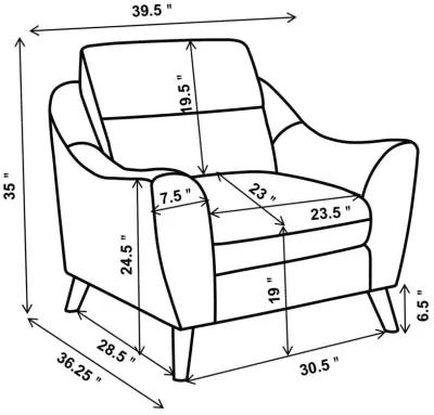 Gano - Sloped Arm Living Room Set