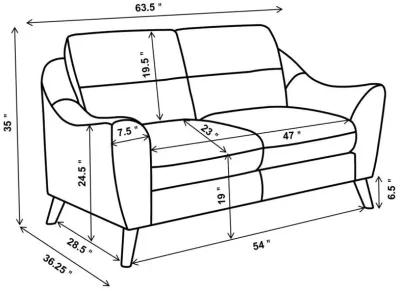 Gano - Sloped Arm Living Room Set