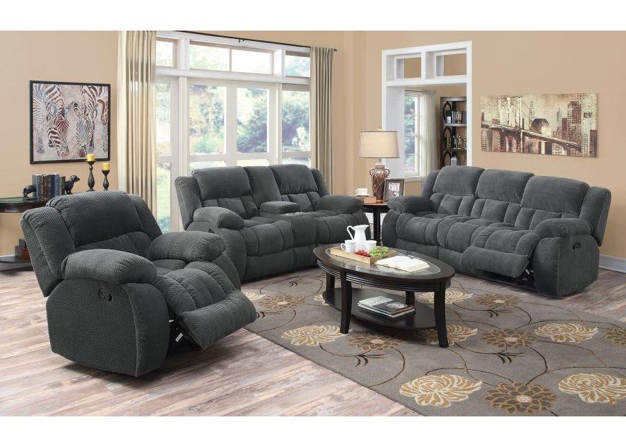 Weissman - Upholstered Glider Recliner - Charcoal