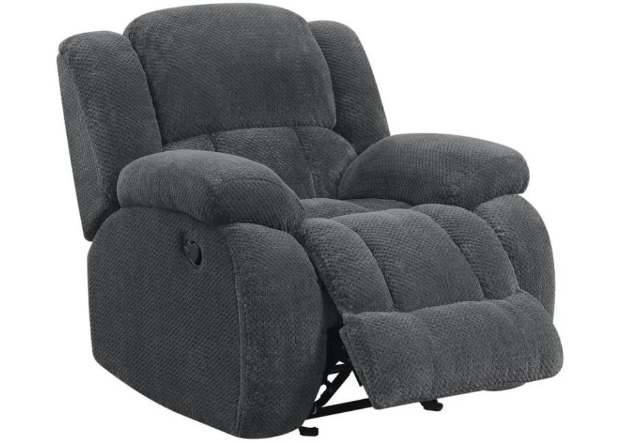 Weissman - Upholstered Glider Recliner - Charcoal