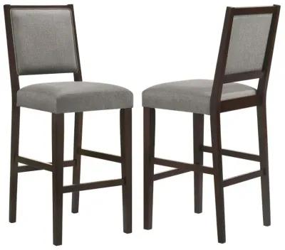 Bedford - Upholstered Open Back Bar Stools With Footrest (Set of 2)