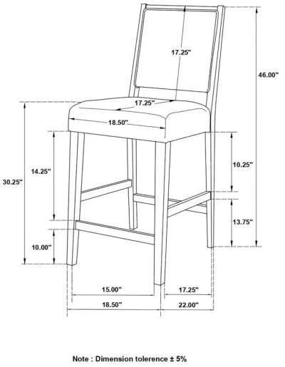 Bedford - Upholstered Open Back Bar Stools With Footrest (Set of 2)