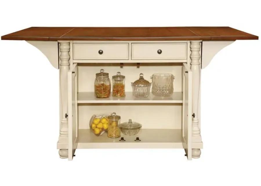 Slater - 2-Drawer Kitchen Island With Drop Leaves