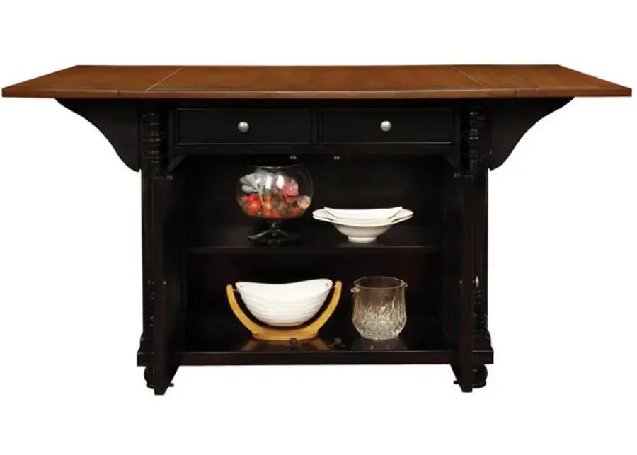 Slater - 2-Drawer Kitchen Island With Drop Leaves