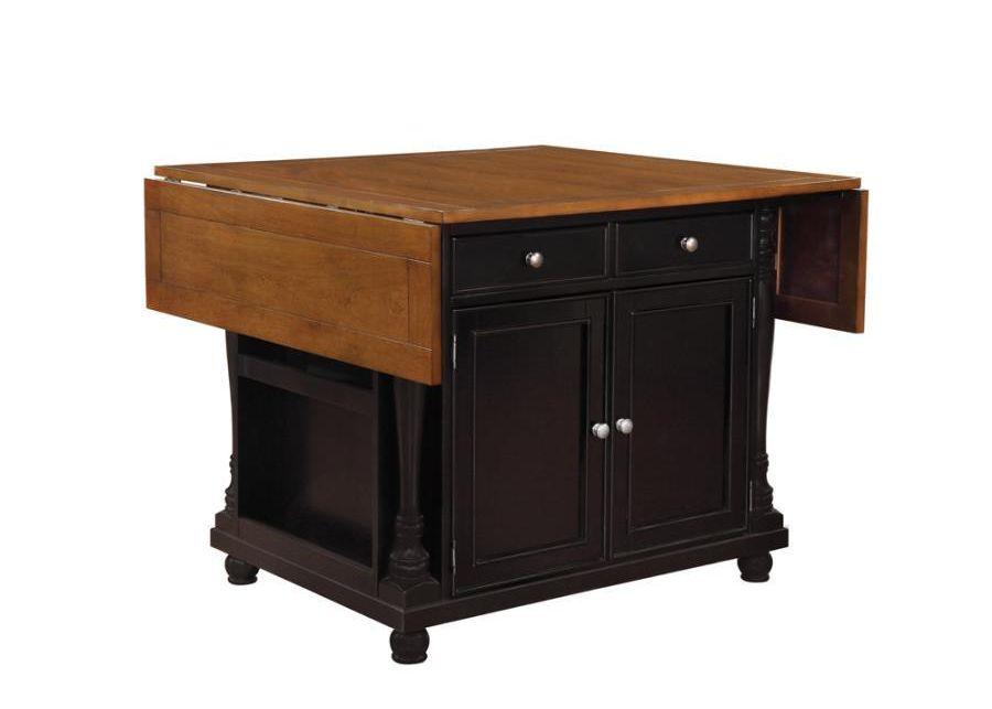 Slater - 2-Drawer Kitchen Island With Drop Leaves