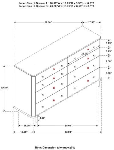 Arini - 8-Drawer Dresser