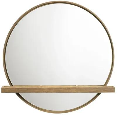 Arini - Round Vanity Wall Mirror With Shelf