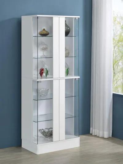 Cabra - Display Case Curio Cabinet With Glass Shelves And LED Lighting