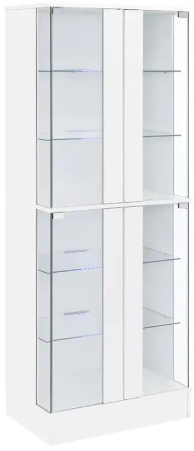 Cabra - Display Case Curio Cabinet With Glass Shelves And LED Lighting