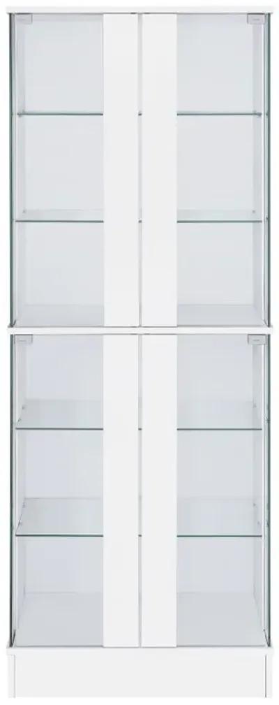 Cabra - Display Case Curio Cabinet With Glass Shelves And LED Lighting