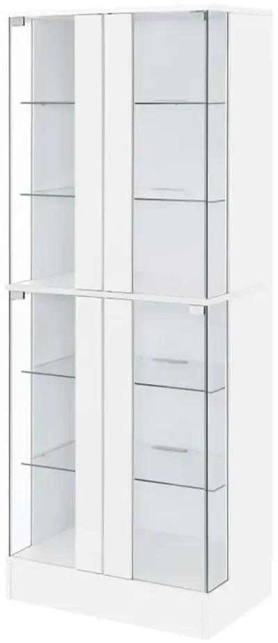 Cabra - Display Case Curio Cabinet With Glass Shelves And LED Lighting