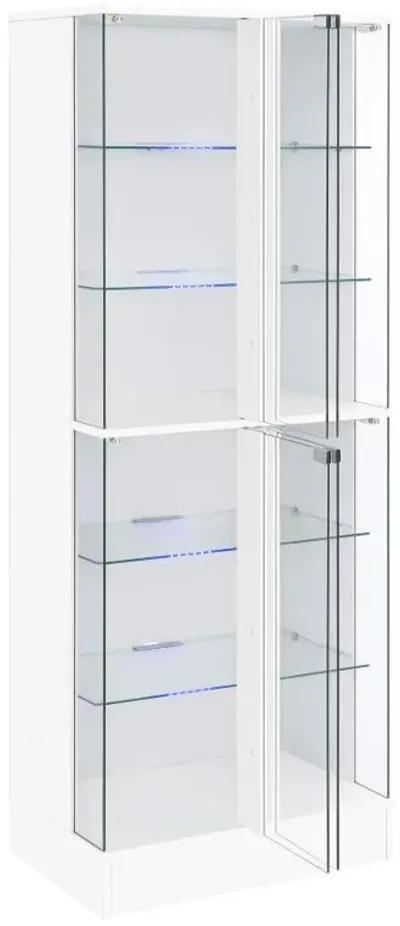 Cabra - Display Case Curio Cabinet With Glass Shelves And LED Lighting