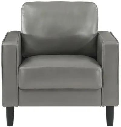 Ruth - Upholstered Track Arm Faux Leather Accent Chair